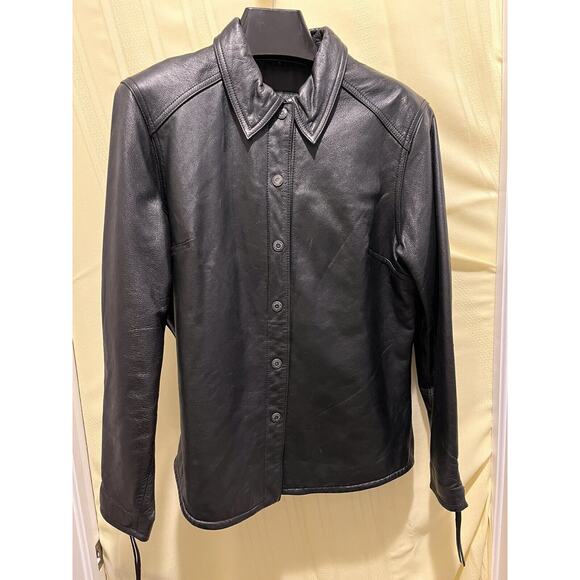 Harley-Davidson Womens Size LG Embossed Leather Jacket Black DC - Picture 2 of 12